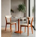 Ver imagem 2 de Kit 4 Cadeira de Jantar Madeira Maciça Floripa Estofada Premium Ergonomica Confortável Di Franco