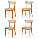 Ver imagem 2 de Kit 4 Cadeira de Jantar Madeira Maciça Floripa Estofada Premium Ergonomica Confortável Di Franco