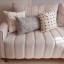 Ver imagem 2 de Almofada Retangular Jacquard Nice 30x50cm Cinza Claro - Capa com enchimento