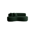 Ver imagem 3 de Conjunto 02 Poltronas + Sofá e Puff Curvo Orgânico Nature Gaia Boucle Verde - Montanaris Decor
