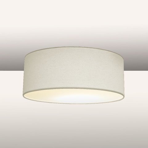 Luminária Plafon Redondo Cúpula em Tecido 40x15:branco5942
