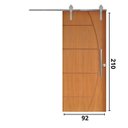 Ver imagem 3 de Porta Correr 6 Trilhos Soft Aparente Puxador Tubo 60cm 92x210cm Belíssima Rodam Abertura Direita