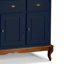Ver imagem 3 de Balcão Buffet 3 Portas 2 Gavetas Hannover 60803 Linz Móveis - Azul Petróleo/Imbuia