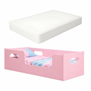 Ver imagem 2 de Cama Infantil Juvenil Rosa com Colchão para Crianças Menina Menino Bebe