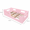 Ver imagem 4 de Cama Infantil Juvenil Rosa com Colchão para Crianças Menina Menino Bebe