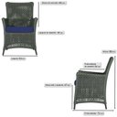 Ver imagem 3 de Jogo Sofá 2 Poltronas e Mesa Igapó Preta E10 Trama Original Verde