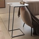 Ver imagem 2 de Mesa Apoio Lateral para Sofá Atenas Pé Preto:Branco