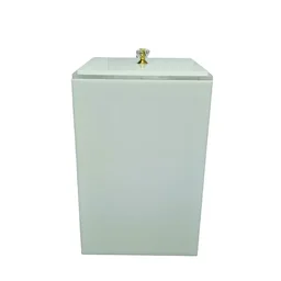 Lixeira Acrílica Banheiro, Lavabo, Cozinha Linha Premium Esconde Sacola 7,5 Litros Puxador Cristal - 1