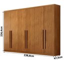 Ver imagem 2 de Guarda Roupa Casal Bristol 6 Portas 8 Gavetas Cinamomo - Novo Horizonte