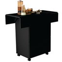 Ver imagem 3 de Mesa Aparador Retrátil Basoto Annie com 4 Bancos Embutidos 100% Mdf - Preto
