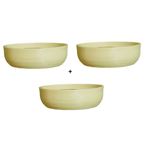 Kit 3 Vasos Planta 55x20 Bacia Cuia Polietileno BGPLASTICOS V1455 VINHO BORDO 021