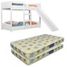 Beliche Flora Infantil com Escorregador e 2 Colchões Infantil 1,50 Cor Branco - 1