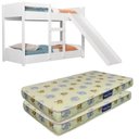 Ver imagem 1 de Beliche Flora Infantil com Escorregador e 2 Colchões Infantil 1,50 Cor Branco