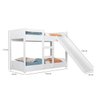Beliche Flora Infantil com Escorregador e 2 Colchões Infantil 1,50 Cor Branco - 3