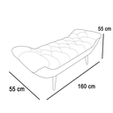 Ver imagem 5 de Recamier Sofá Calçadeira 1,6 M Realeza:suede Preto