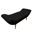 Ver imagem 2 de Recamier Sofá Calçadeira 1,6 M Realeza:suede Preto