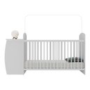 Ver imagem 4 de Berço Cômoda com Colchão Incluso Colinho de Mãe Multimóveis Mp4304 Branco/cinza