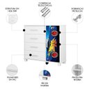 Ver imagem 3 de Cômoda Infantil para Quarto 80cm 4 Gavetas Carro Azul Z53 - Mpozenato