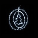 Ver imagem 3 de Argola Dupla C/ Figura Árvore 80 Leds Branco - Global