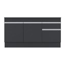 Ver imagem 5 de Balcão Cozinha Gabinete Pia 150cm com Rodapé 3 Portas 1 Gaveta Veneza Multimóveis V2115 Preto/branco