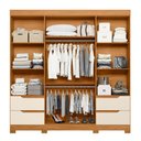 Ver imagem 2 de Guarda Roupa Vivacce 4 Portas e 4 Gavetas Carvalho Grife/off White - Albatroz