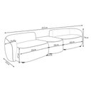 Ver imagem 4 de Sofá Versátil Sala de Estar Egito 302cm Modulado Linho Bege Manchado G52 - Gran Belo