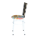 Ver imagem 3 de Conjunto 4 Cadeiras Branca para Cozinha Hawai Cappuccino Premium com Assento Estampado:happy Hour