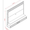 Ver imagem 3 de Painel Bancada Suspensa para Sala Eldorado com Led Tv 75" Fendi/ Naturale