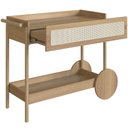 Ver imagem 6 de Carrinho Bar com Porta Taças Pés Madeira Moss A03 Hanover Roble - Lyam Decor