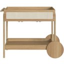 Ver imagem 3 de Carrinho Bar com Porta Taças Pés Madeira Moss A03 Hanover Roble - Lyam Decor