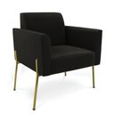 Ver imagem 7 de Sofá Namoradeira e 2 Poltronas Pé de Ferro Dourado Marisa Suede D03 - D'Rossi Preto