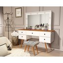 Ver imagem 2 de Penteadeira Camarim com Leds e Espelho Anaisa:branca Nature