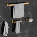Ver imagem 1 de Kit Acessórios de Banheiro Gourmet 4 Peças Dourado Goldenx