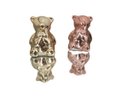 Ver imagem 2 de Enfeite Decorativo Casal Ursos Cerâmica Rosé E Gold 6X4,5Cm