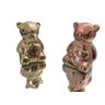 Enfeite Decorativo Casal Ursos Cerâmica Rosé E Gold 6X4,5Cm - 1