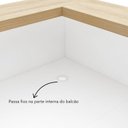 Ver mais imagens de Balcão para Atendimento Recepção 295,4cm x 147,7cm com 4 Gavetas Branco/Carvalho Artany