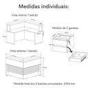 Ver imagem 5 de Balcão para Atendimento Recepção 295,4cm x 147,7cm com 4 Gavetas Branco/Carvalho Artany