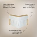 Ver imagem 7 de Balcão para Atendimento Recepção 295,4cm x 147,7cm com 4 Gavetas Branco/Carvalho Artany