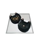 Ver imagem 2 de Enfeites Decorativos Casal Gatos em Cerâmica Preto e Gold