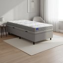 Ver imagem 3 de Cama Box Baú Solteiro Probel Espuma D33 88x188x55 Night Day a Vácuo Branco/Cinza