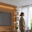 Ver imagem 4 de Estante para TV Home Theater 85" 100% MDF 291cm Prateleiras Cristaleira Vidro Reflecta LED Canella