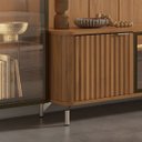 Ver imagem 7 de Estante para TV Home Theater 85" 100% MDF 291cm Prateleiras Cristaleira Vidro Reflecta LED Canella