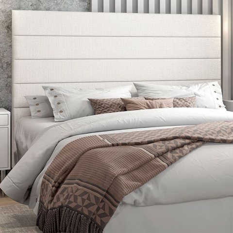 Cabeceira para Cama Box Queen 160cm Veso Bouclé Off White - Sallar Home