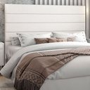 Ver imagem 1 de Cabeceira para Cama Box Queen 160cm Veso Bouclé Off White - Sallar Home