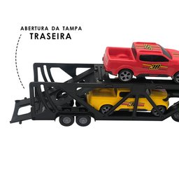 Cegonheira de Brinquedo com 4 Carrinhos - Amarelo - 2