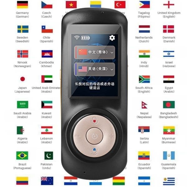 Dispositivo portátil de tradutor de idiomas, tradutor de voz bidirecional  inteligente de 137 idiomas, tradutor de fotos, tradutor offline/WiFi com  tela sensível ao toque HD 3.0 para viagens, comunicações empresariais