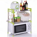 Ver imagem 1 de Prateleira Em Inox Organizador de Cozinha Banheiro Estante Ajustavel Multifuncional Micro-ondas Sapat