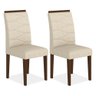 Kit 2 Cadeiras Estofadas Vitória Imbuia/bege - Móveis Arapongas Imbuia/bege 03 - 1