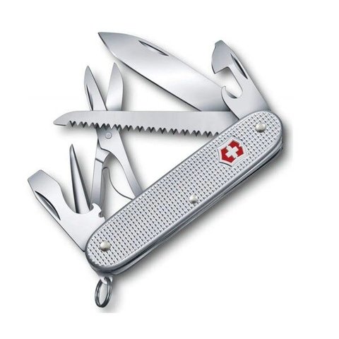 Canivete Suíço FarmerX Alox Silver Victorinox 10 funções 0.8271.26
