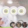 KIT 3 LAMPADAS LED SPOT COM CONTROLE REMOTO LUMINARIA TOQUE SEM FIO SMD QUARTO ARMARIO CLOSET - 4